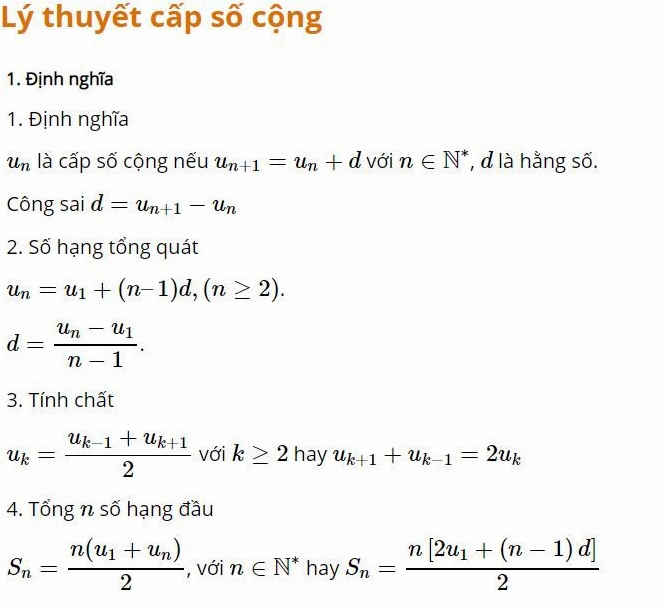 Công Thức Cấp Số Cộng: Khám Phá Bí Quyết Tính Nhanh và Chính Xác