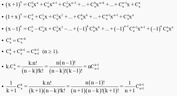 Công thức khai triển nhị thức Newton lớp 10 chi tiết