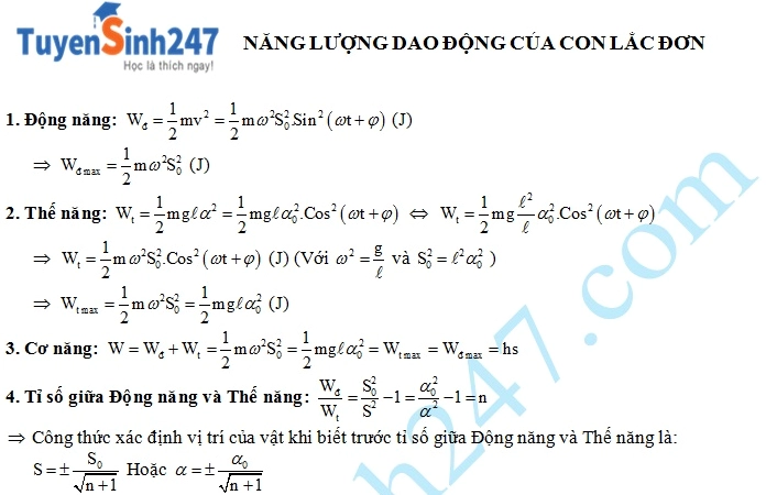 Công Thức Tính Cơ Năng Của Con Lắc Đơn: Hướng Dẫn Chi Tiết Và Ví Dụ Minh Họa