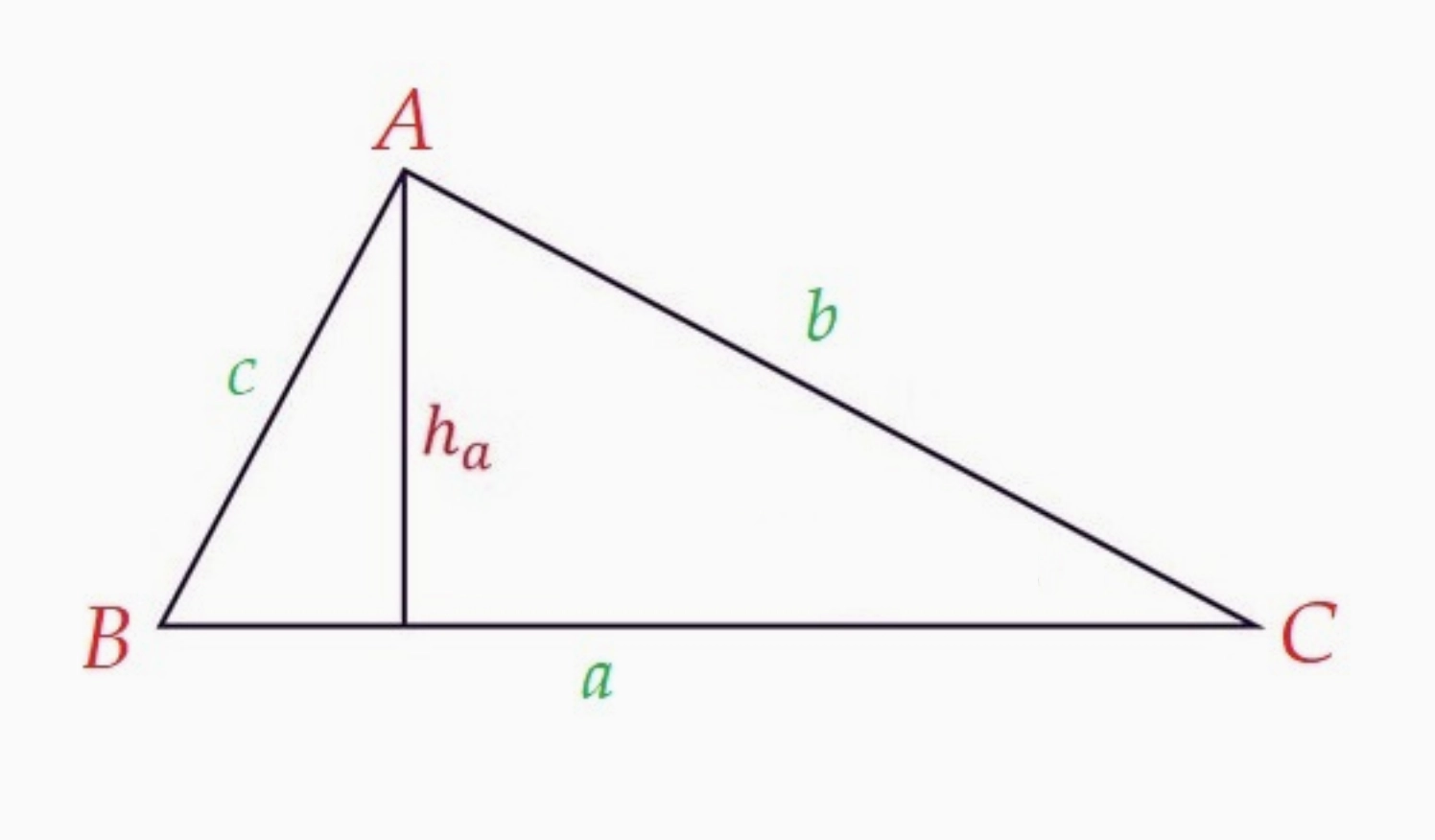 Công thức tính diện tích tam giác thường