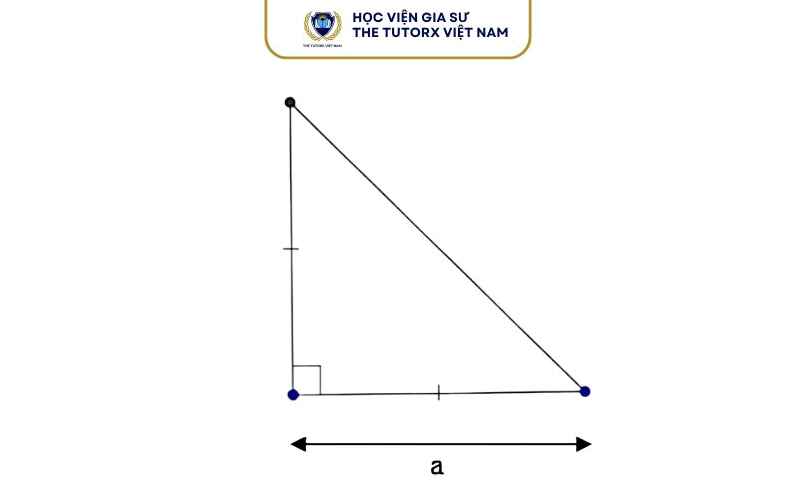 Công thức tính diện tích tam giác vuông cân