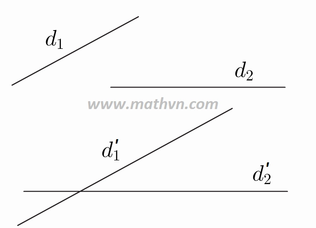 Công thức tính góc giữa hai đường thẳng trong mặt phẳng và trong không gian - Hình 2