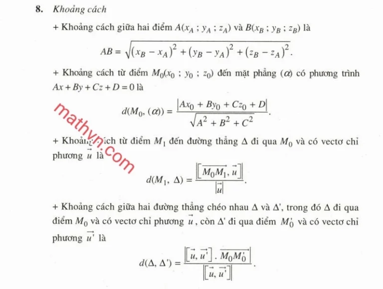 Công thức tính khoảng cách giữa hai đường thẳng: Chéo nhau, Song song & Ứng dụng 2026