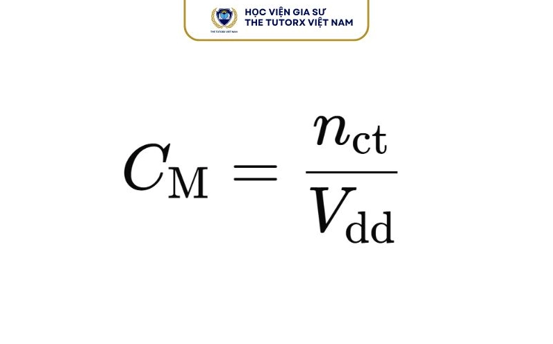 Công thức tính mol và khối lượng mol