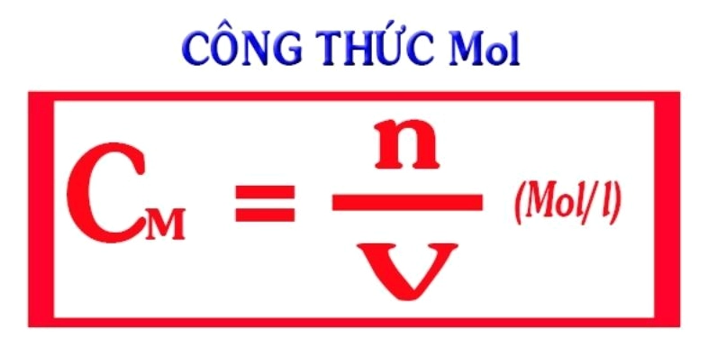 Công thức tính nồng độ mol