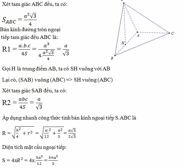 Diện Tích Mặt Cầu Ngoại Tiếp Tứ Diện Đều: Bí Mật Hình Học Khám Phá