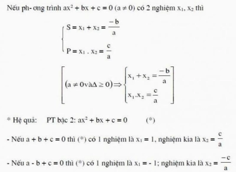 Định lý Vi-et thuận