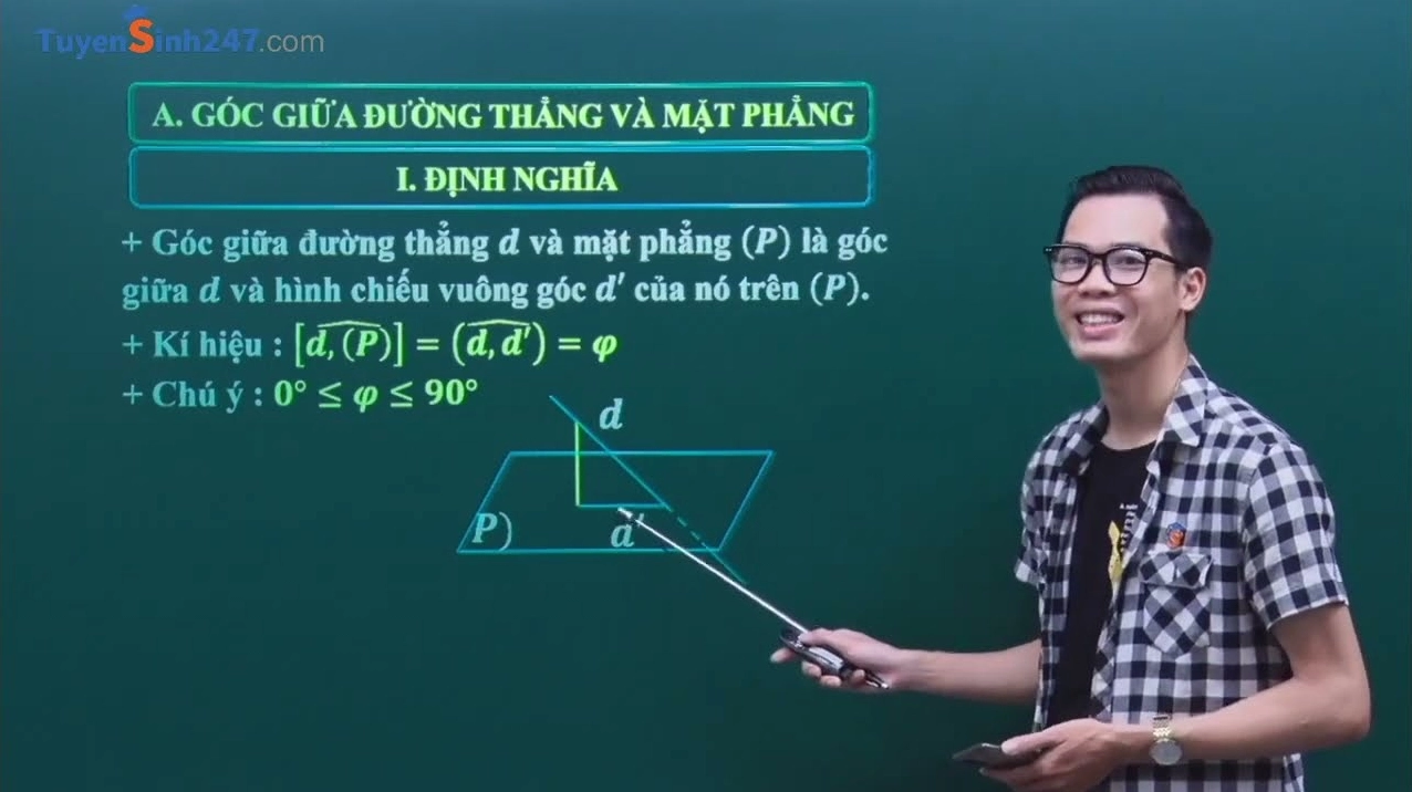 Định Nghĩa Góc Giữa Đường Thẳng Và Mặt Phẳng: Kiến Thức Cơ Bản Và Ứng Dụng