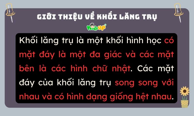Định nghĩa về khối lăng trụ đơn giản