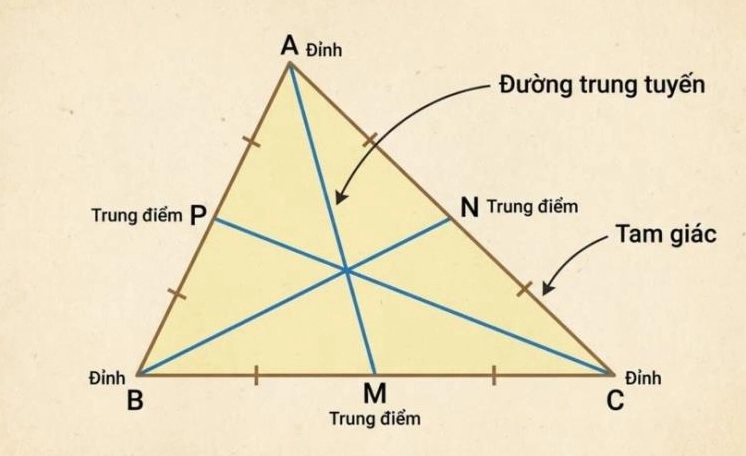 đường trung tuyến là gì