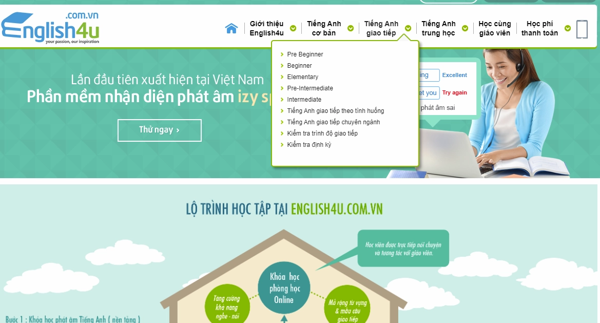English4u - Tiếng Anh giao tiếp: Học anh văn giao tiếp nơi làm việc hiệu quả