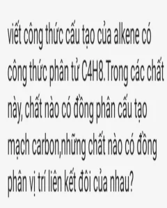 Giải Mã Hoàn Chỉnh: Công Thức Cấu Tạo Của C4H8 và Các Đồng Phân