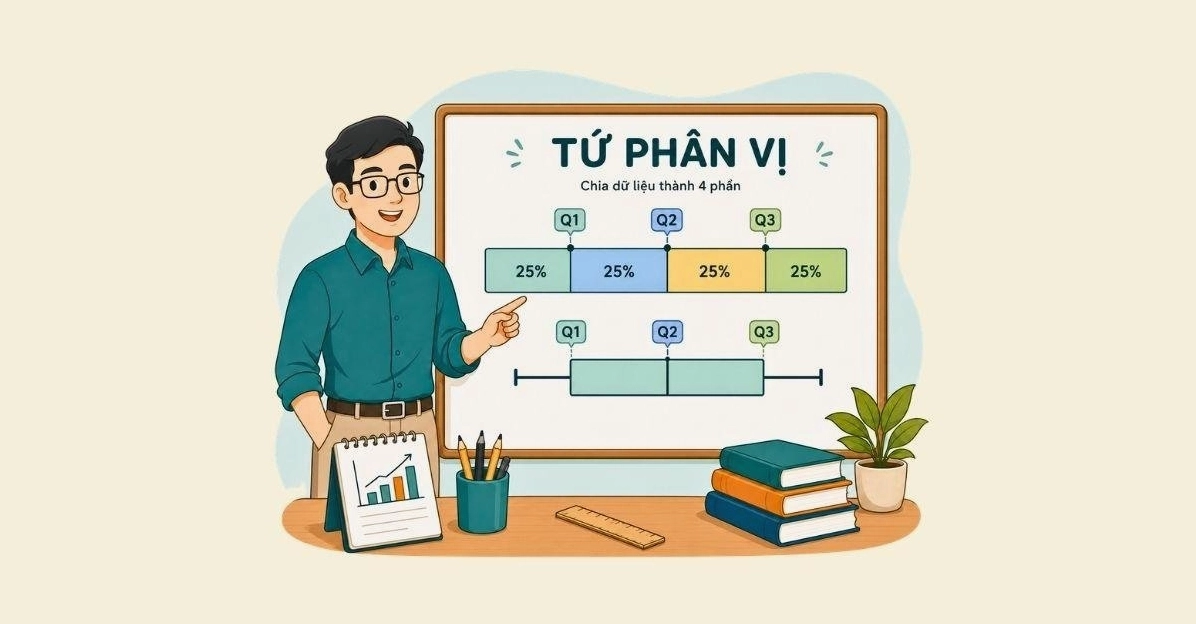Giải thích tứ phân vị là gì, cách tính và công thức tính khoảng tứ phân vị