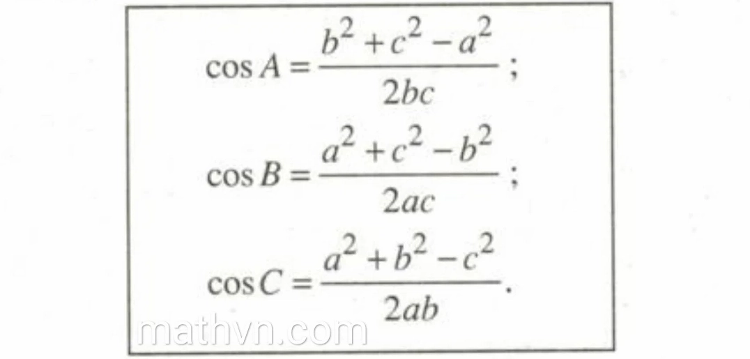 Hình ảnh định lí cosin và định lí sin trong tam giác