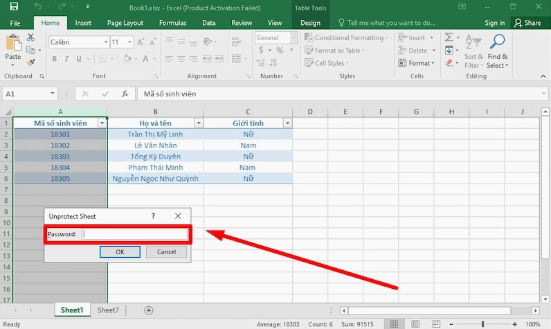 Hướng dẫn cách bỏ khóa công thức trong Excel