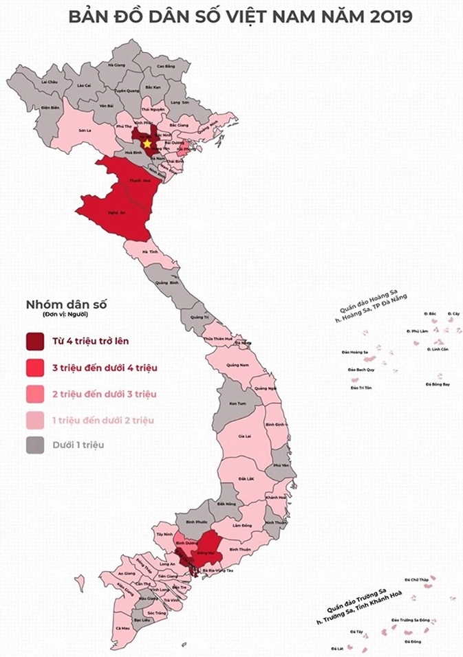 Khái niệm mật độ dân số.