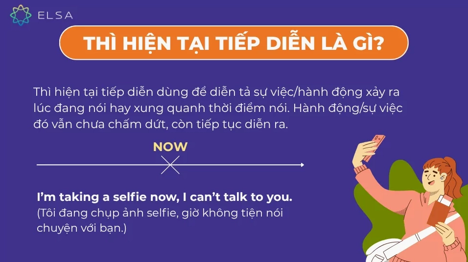 Khái niệm thì hiện tại tiếp diễn (present continuous)