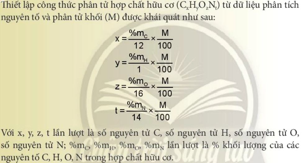 Lập công thức phân tử