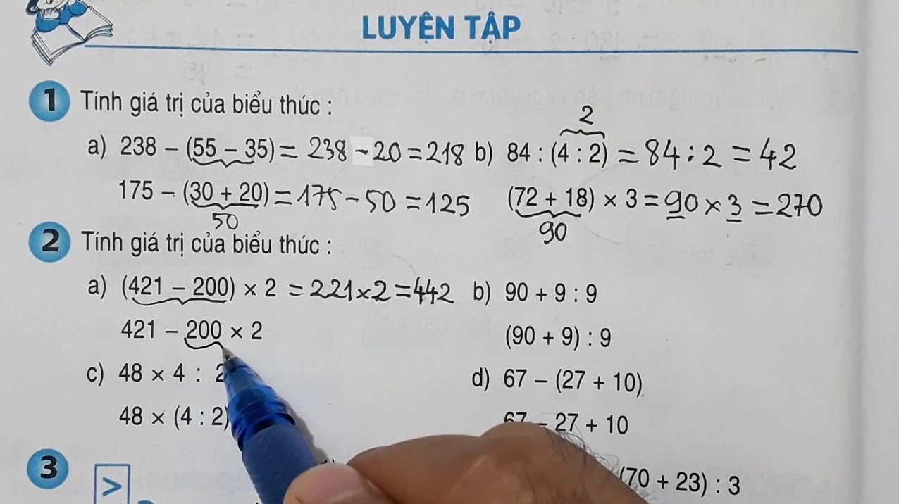 Minh họa cách tính toán và ứng dụng công thức