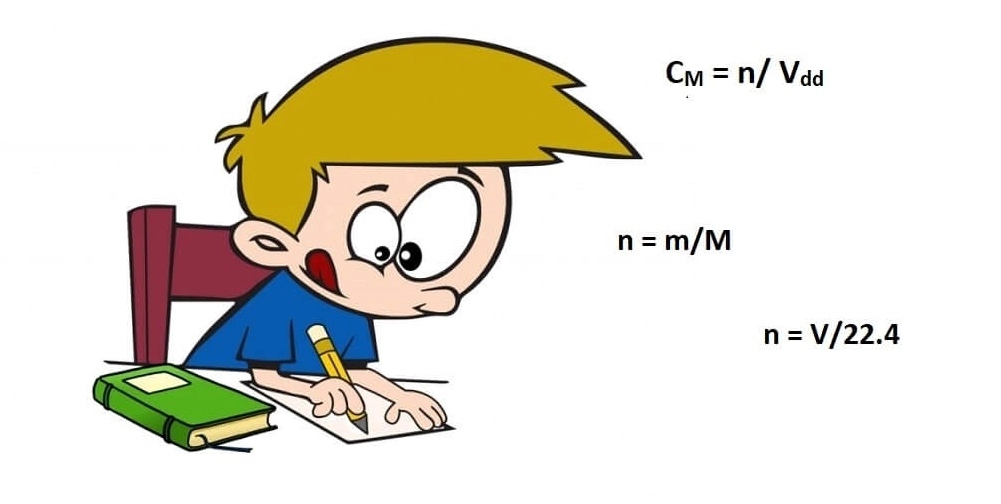 Một số bài tập tham khảo về cách tính nồng độ mol: