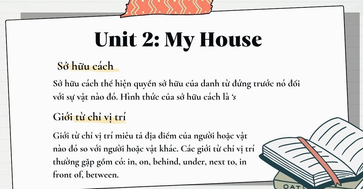 Ngữ pháp tiếng Anh lớp 6 - Unit 2: My House