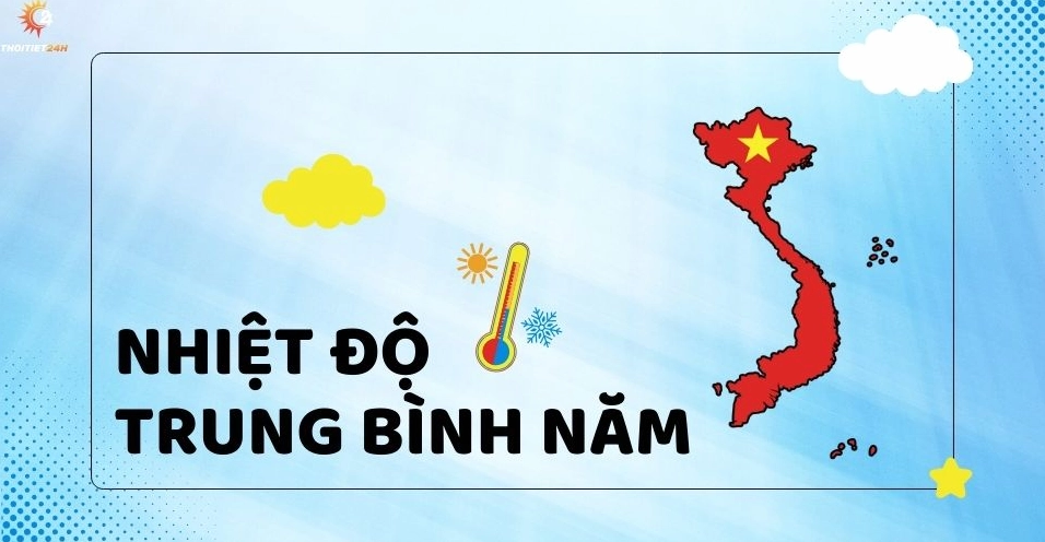 Nhiệt độ trung bình cả năm tính như thế nào?