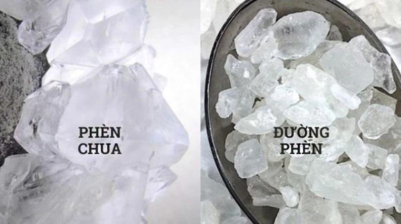 Phèn chua dạng tinh thể