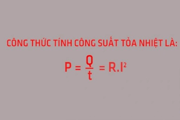 Sơ đồ minh họa khái niệm công suất tỏa nhiệt