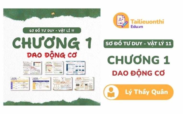 Sơ đồ tư duy Vật Lí 11 Chương 1: Dao Động