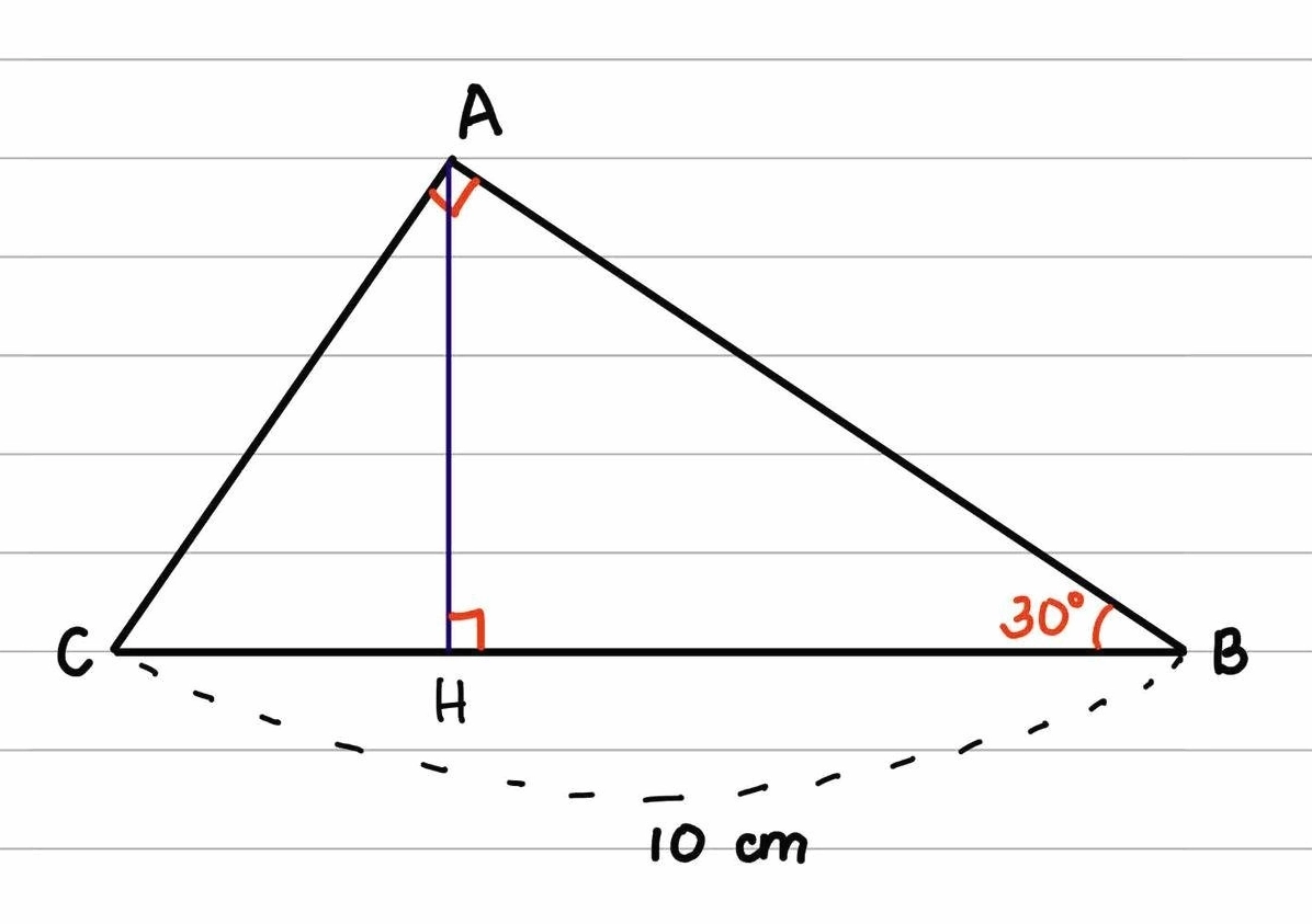 Tam giác vuông với góc 30 độ