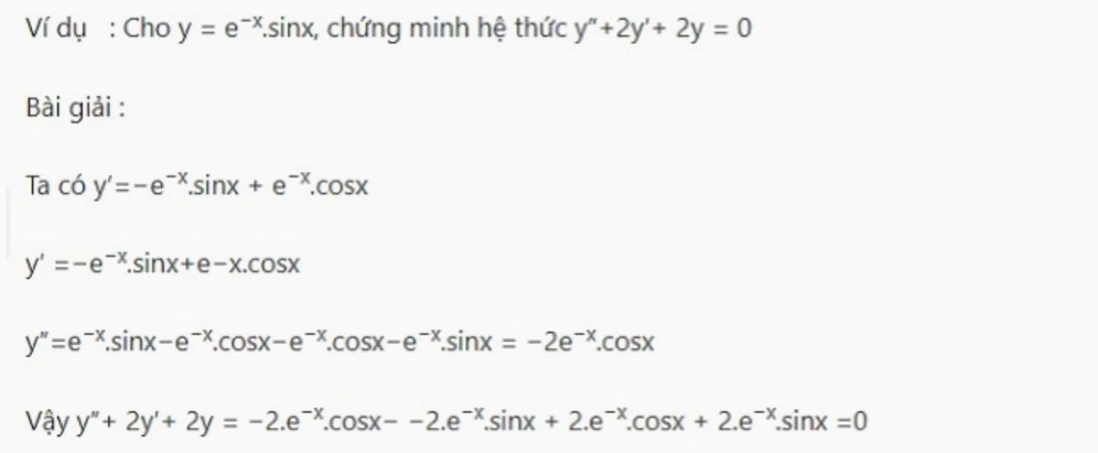 tất cả công thức đạo hàm