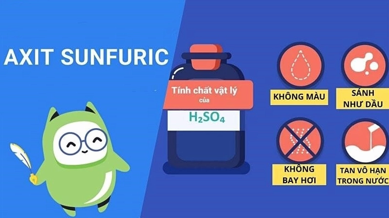 Tính chất vật lý và hóa học của axit sunfuric
