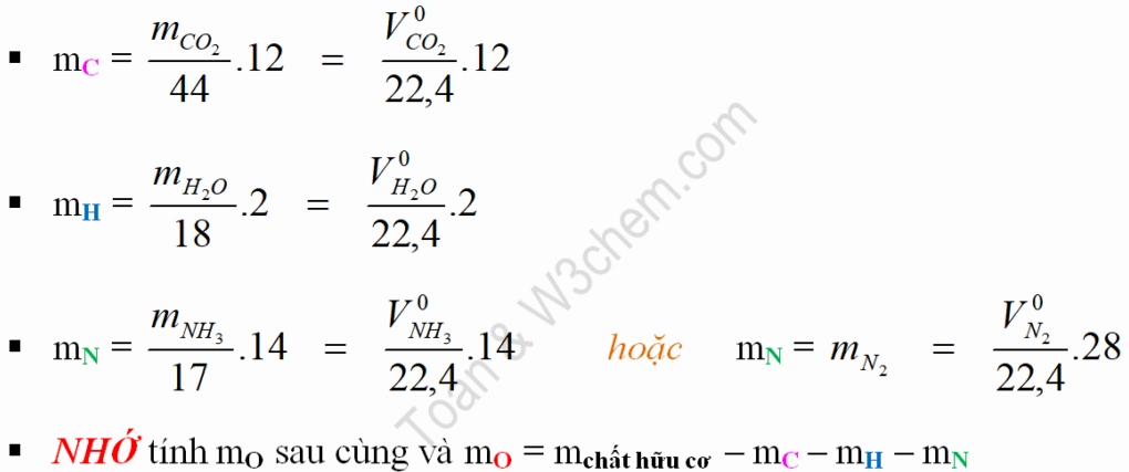Tính khối lượng nguyên tố