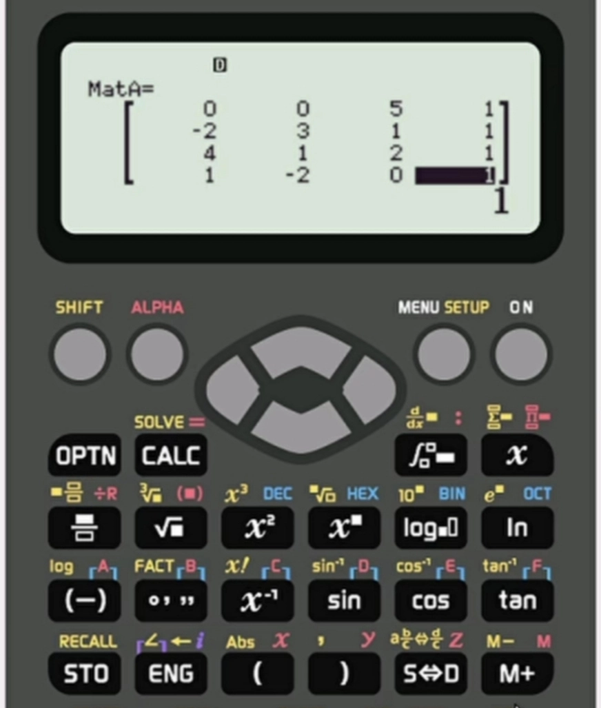 Tính thể tích tứ diện bằng định thức ma trận (bấm máy tính casio)