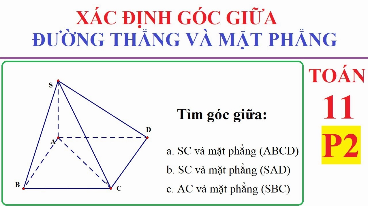 Toán hình 11: Góc giữa đường thẳng và mặt phẳng - Khám phá các phương pháp giải và ứng dụng