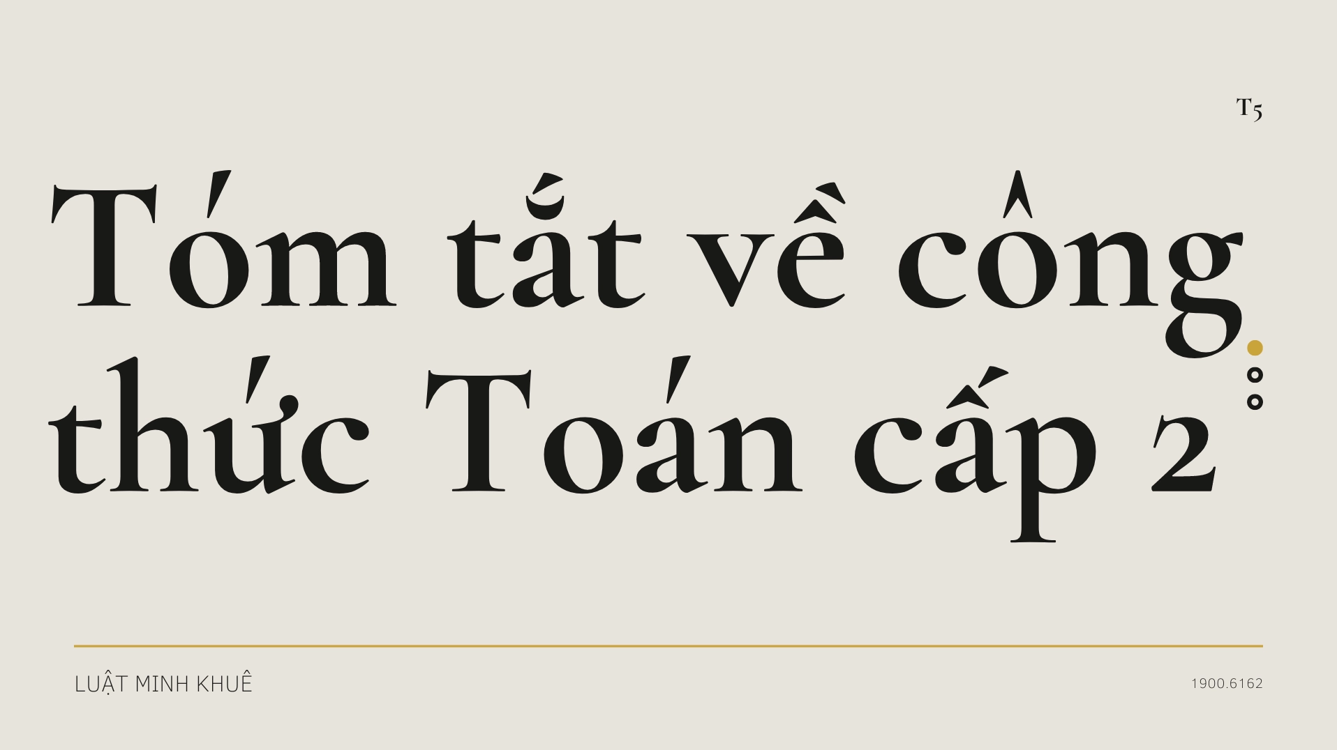 Tóm tắt các công thức toán học cơ bản