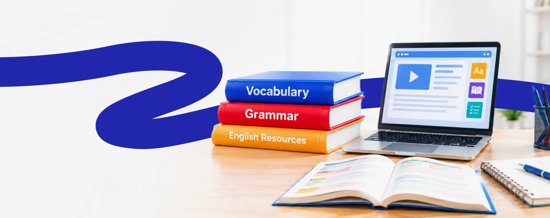 Từ vựng, Ngữ pháp, Học liệu tiếng Anh