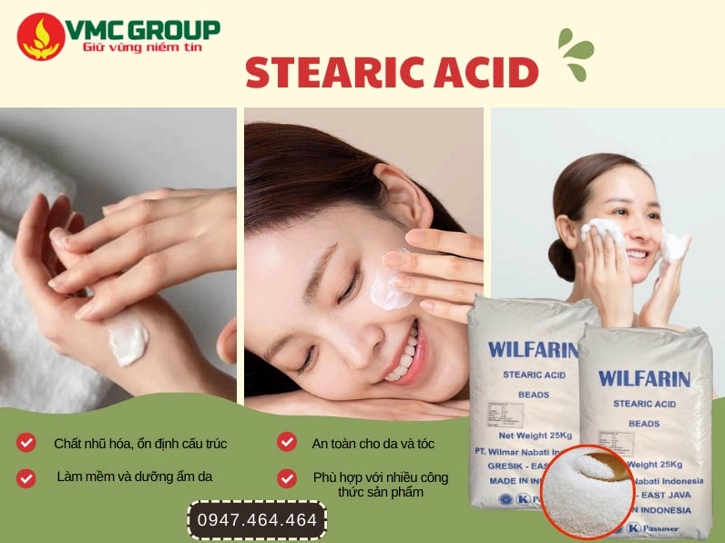 Ứng dụng của Stearic Acid trong mỹ phẩm, sản phẩm chăm sóc cá nhân
