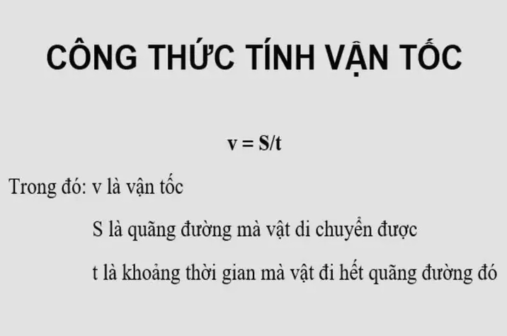 Vận Tốc Là Gì