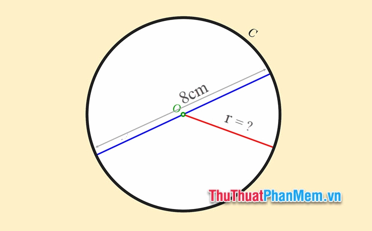 Ví dụ minh họa công thức tính bán kính hình tròn