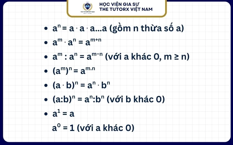 7 Công Thức Lũy Thừa Lớp 6 Cần Ghi Nhớ