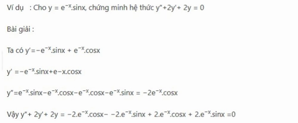 các công thức đạo hàm lớp 11