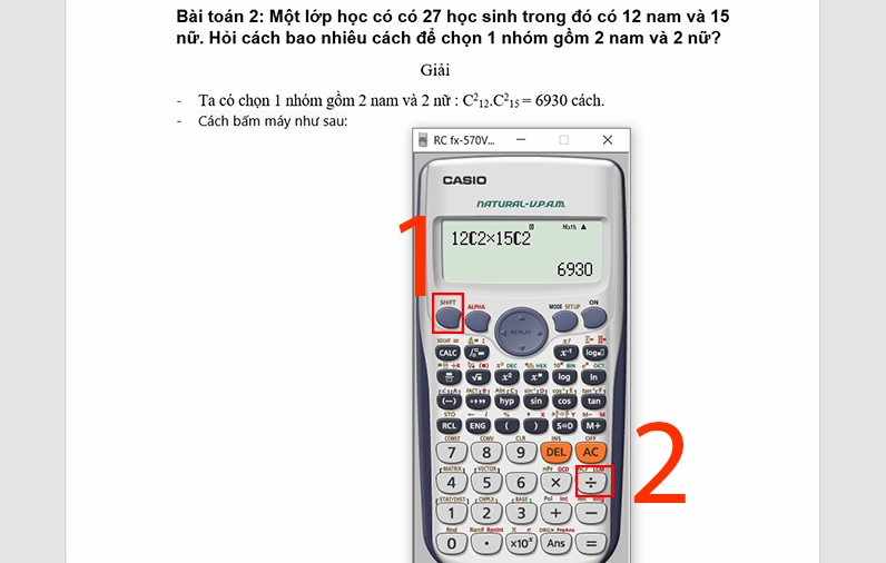 Cách giải bài toán 2