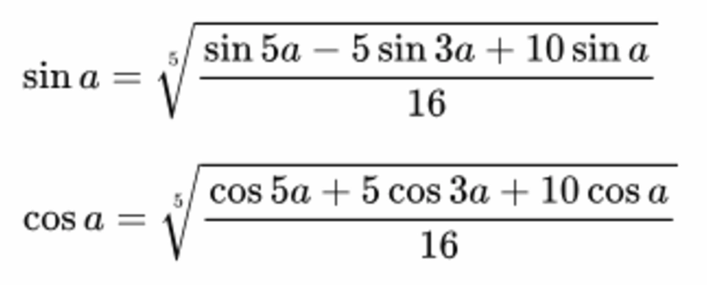 Công thức lượng giác mở rộng