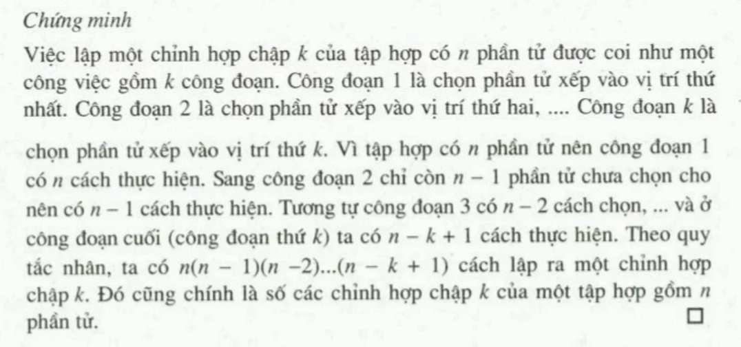 Công thức tính số hoán vị, số chỉnh hợp chập k của tập hợp có n phần tử - Hình 2