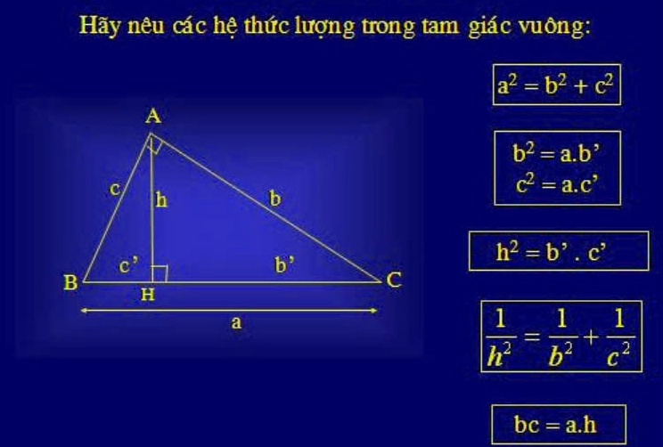 Hệ thức lượng trong tam giác vuông
