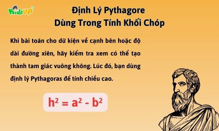 Khi khối chóp có đáy là tam giác vuông