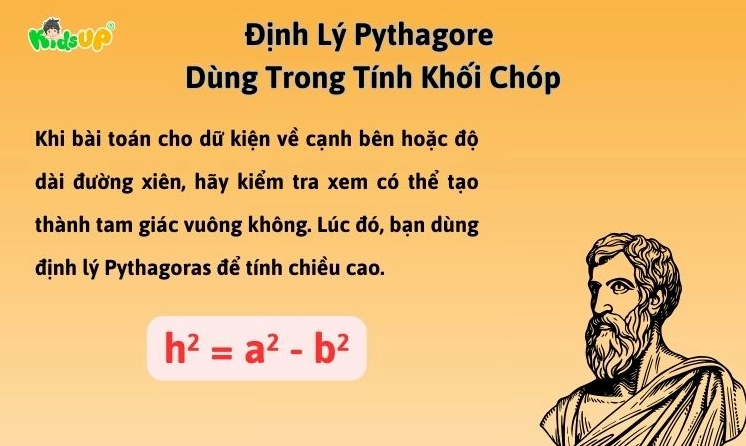 Khi khối chóp có đáy là tam giác vuông