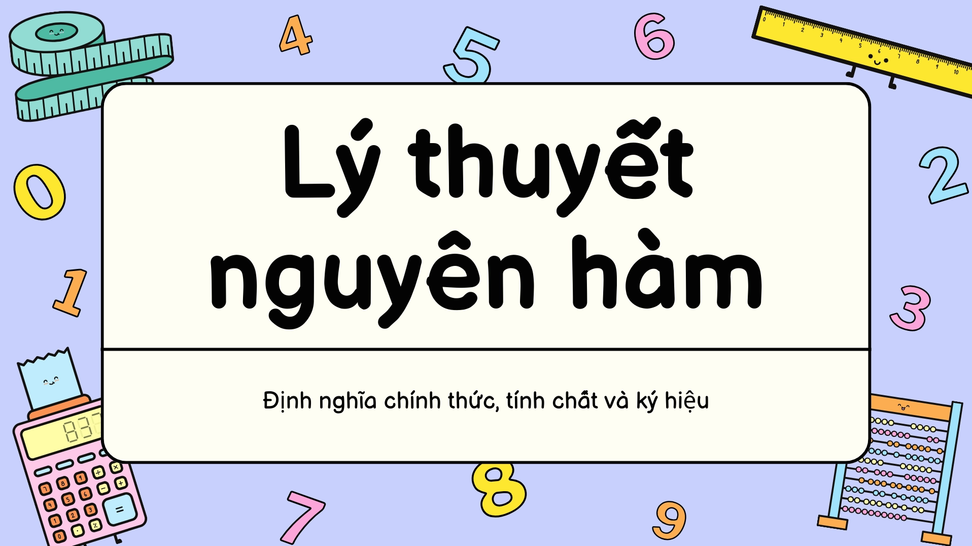 Lý thuyết nguyên hàm