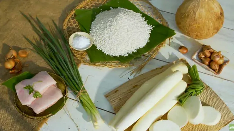 Minh họa cách chế biến xôi sắn